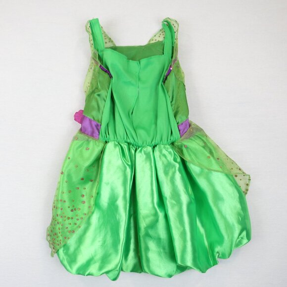 Disney Tinkerbell Fantasy Play Costume Girl's Size 4-6X Sparkly Dress W/Wings - Picture 6 of 14